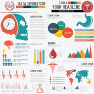 Medical Info graphics design clean vector