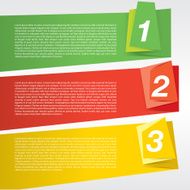 Colorful origami banner template