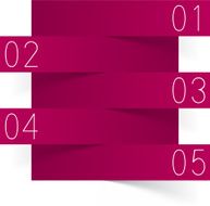 Infographics magenta paper design