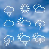 Weather widgets template icons for computing web and app