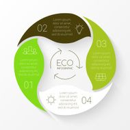 Vector linear circle eco infographic Ecology template for diagram graph