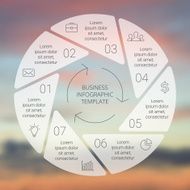 Circle line infographic Template for cycle diagram graph presentation and N9