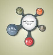 Abstract round business info graphic template