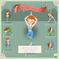 Woman in pose practicing yoga vector illustration N3