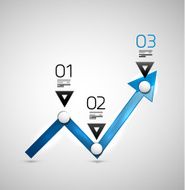 Vector blue positive statistics icon