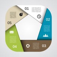 Modern vector info graphic for business project N52