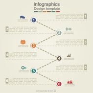 Infographic report template with arrows and icons Vector N8