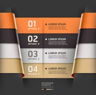 Modern Infographics banner ribbon style template