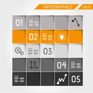 orange infographic square from squares