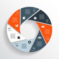 Modern vector info graphic for business project N54