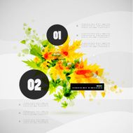 Leaf nature infographic modern vector template