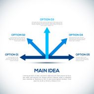 Infographics 3D template with arrows