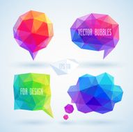 Colorful geometric bubbles for speech