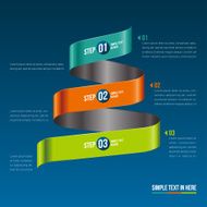 Steps paper strip template Vector option infographic N2