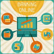 Banking online infographic