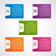 Abstract options infographics template N2