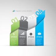 Infographic graph business elements options vector illustration eps10