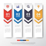 Design multicolor number timeline graphic or website Vector eps1 N2