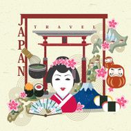 Japan travel concept in flat design