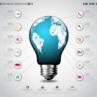 Modern infographic template Creative light bulb