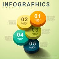 3d abstract cylinder infographics