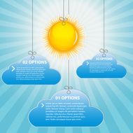 Cloud and sunny background vector illustration