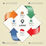 Infographic design template with elements and icons Vector N7