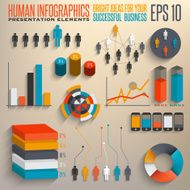 Retro infographics set Information elements