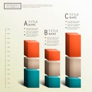 vector abstract 3d chart infographics