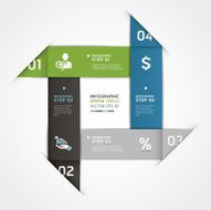 Modern business plan infographics origami style N2