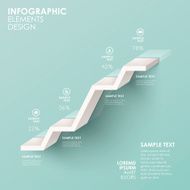 abstract stair flow chart infographics