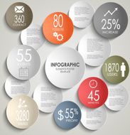 Abstract colored round info graphic business template