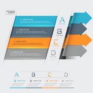 Modern arrow infographics origami style