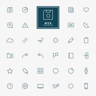 32 web line icons