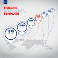 Vector retro Infographic Timeline Template with pointers N2