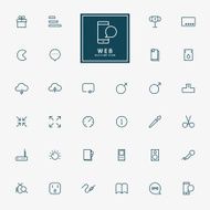 web minimal line icons