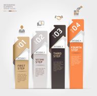 Abstract arrow business infographics origami style