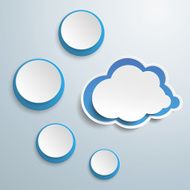 Blue Cloud With Four Circles