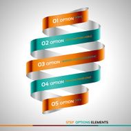 Modern zigzag infographic steps paper strip template N2