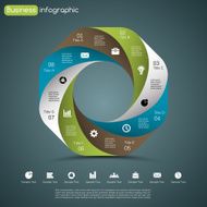 Modern vector info graphic for business project N58