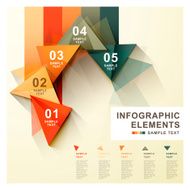 abstract triangle label infographics