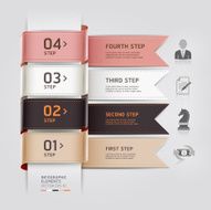 Abstract business infographics template ribbon style