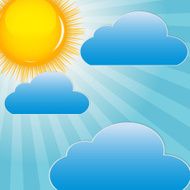 Cloud and sunny background vector illustration N2