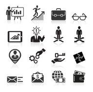 Business management and human resources icons N4