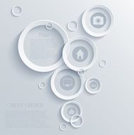 Vector infographic background with circles