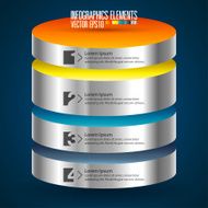 Modern Infographics template with 3d tube