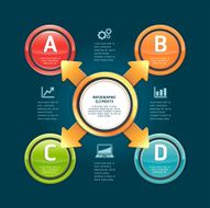 Color arrow infographics options symbol template N4