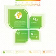 Modern green infographic design Vector illustration eps 10