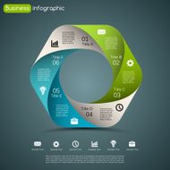 Modern vector info graphic for business project N60