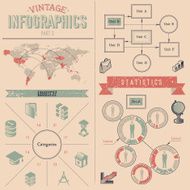 Vintage infographics design elements N4